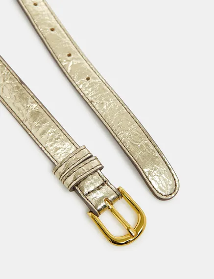 Gold metallic belt