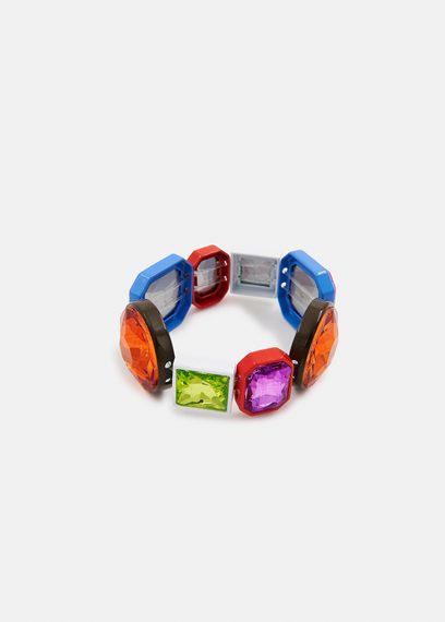 Bracelet en strass multicolores