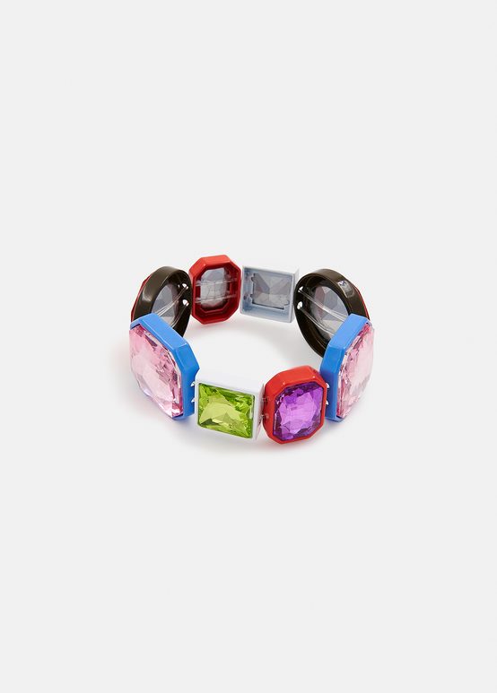 Multicolor rhinestone bracelet