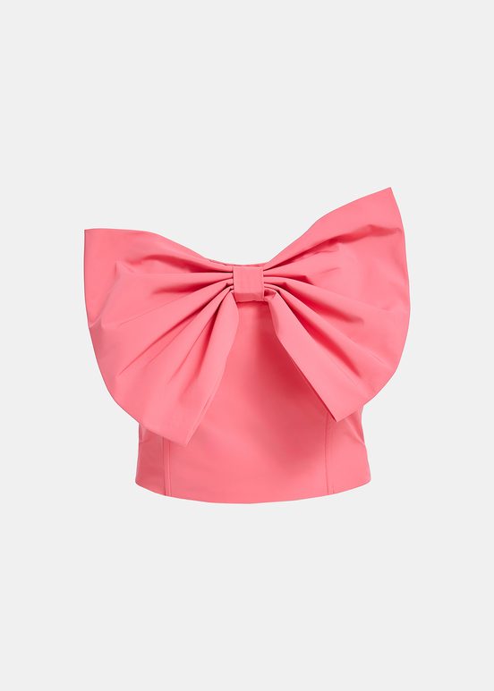 Pink bustier top with bow