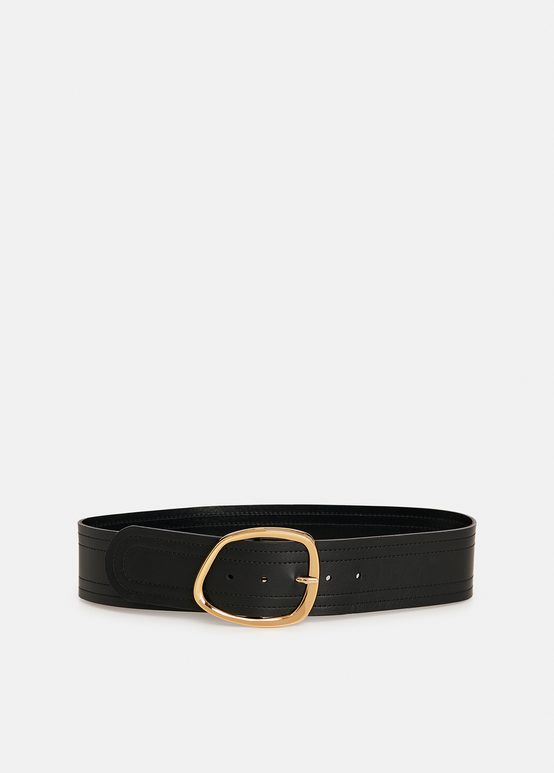 Ceinture de taille en cuir noir