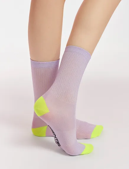 Lilac glitter socks