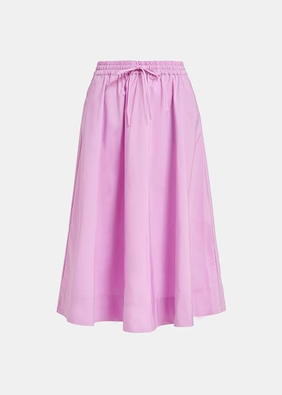 Lilac midi-length A-line skirt