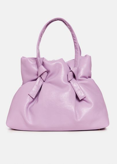 Cabas en faux cuir lilas