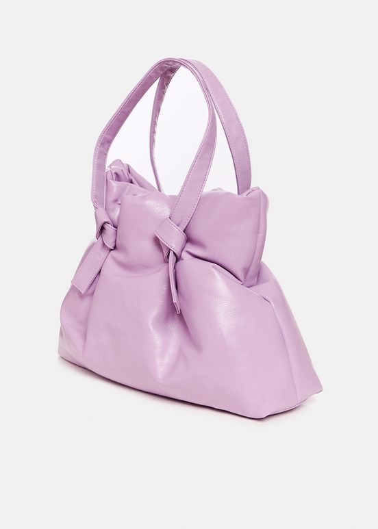 Cabas en faux cuir lilas