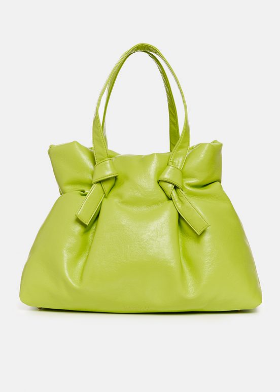 Grüne Shopper-Tasche aus Kunstleder