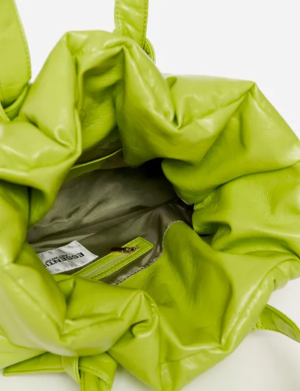 Grüne Shopper-Tasche aus Kunstleder