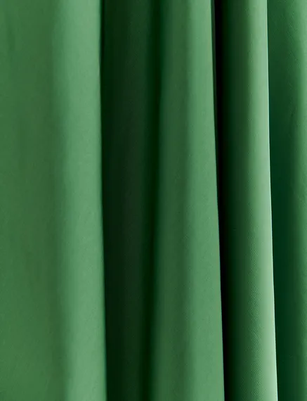 Green V-neck maxi-length dress