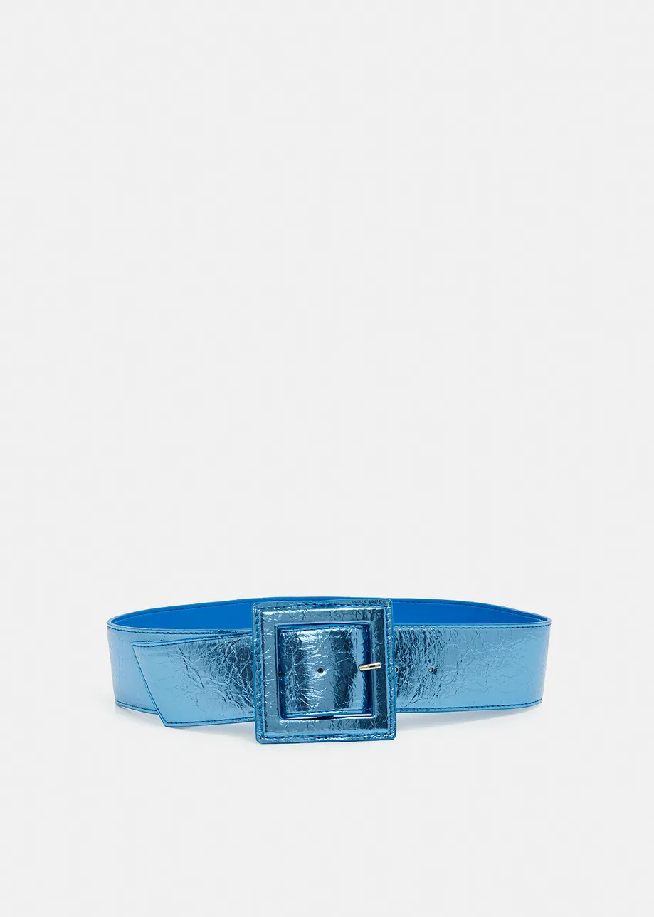 Ceinture de taille bleu métallisé