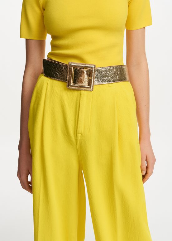 Gold metallic waist belt