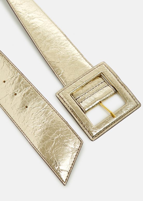 Gold metallic waist belt