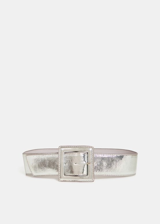 Ceinture de taille argent métallisé