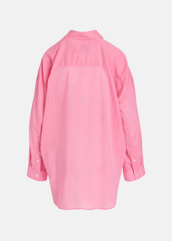 Roze oversized hemd van katoenen voile