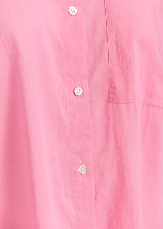 Pink oversized cotton-voile shirt