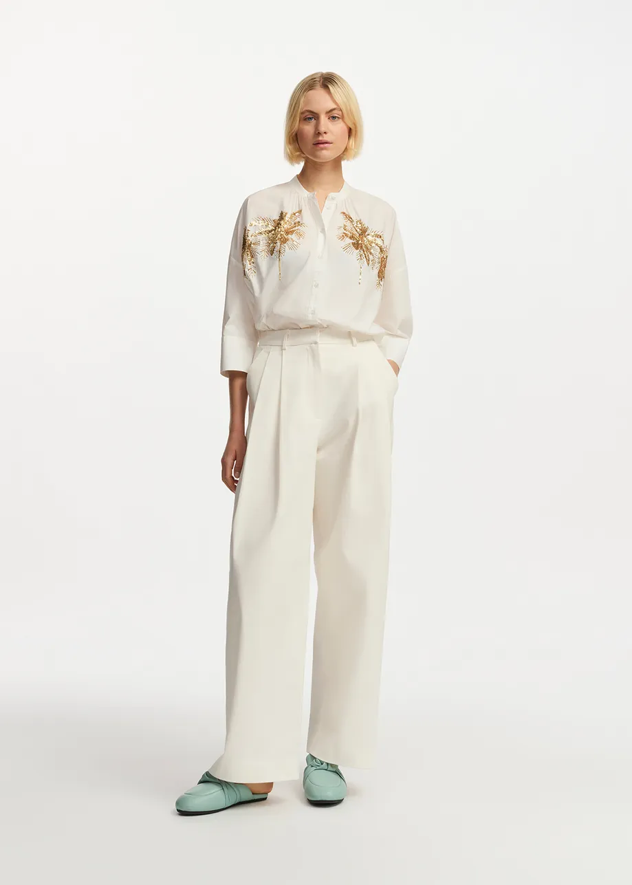 Off-white wide-leg pants
