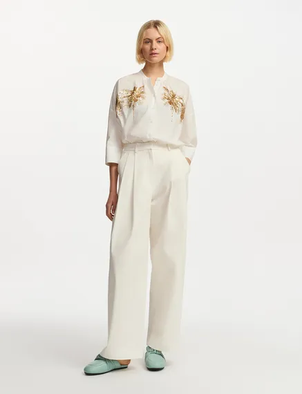 Off-white wide-leg pants