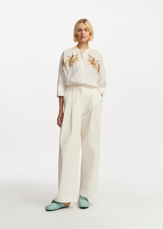 Off-white wide-leg pants