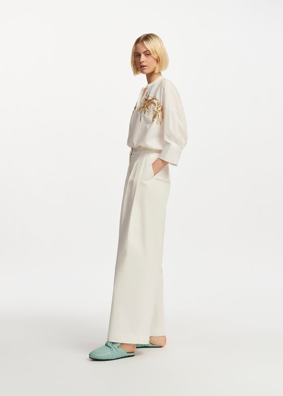 Off-white wide-leg pants