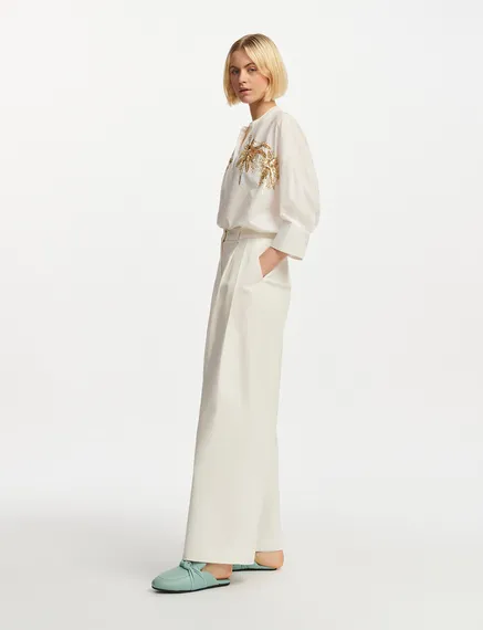 Off-white wide-leg pants