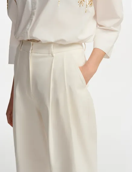 Off-white wide-leg pants