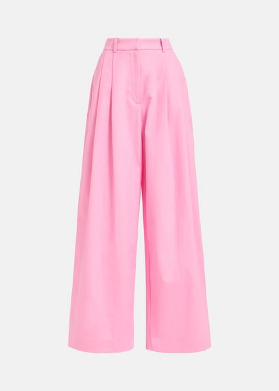 Pantalon rose à jambes larges