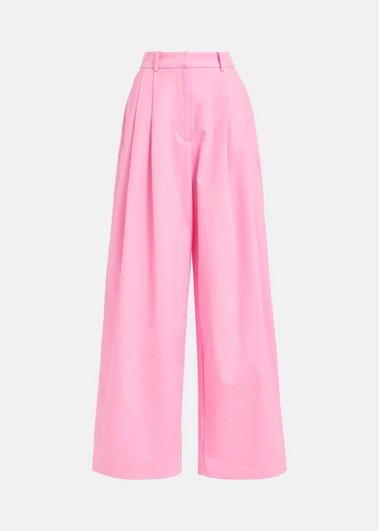 Roze broek met brede pijpen