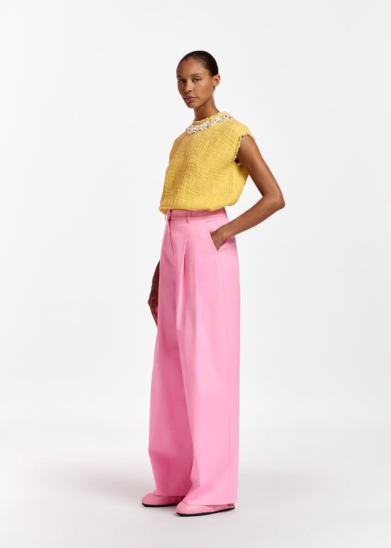 Pink wide-leg pants