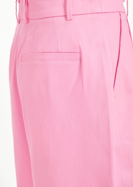 Pantalon rose à jambes larges