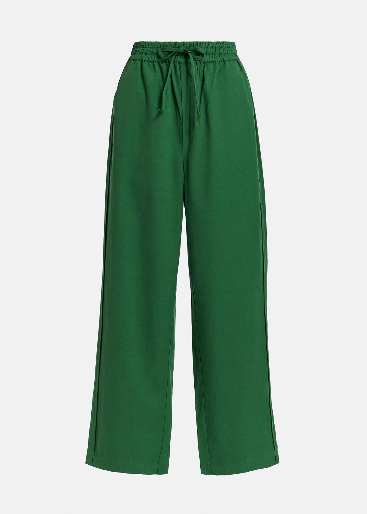 Dark green tapered-leg pants