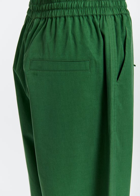 Dark green tapered-leg pants