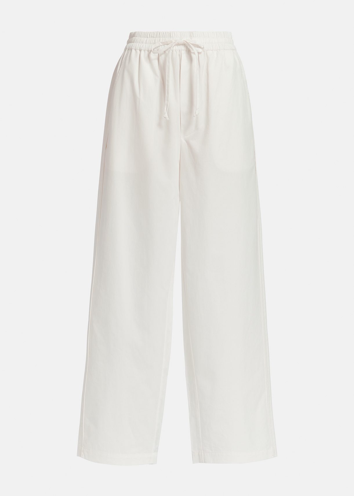 Pantalon blanc cassé à jambes effilées