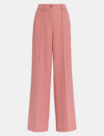 Pantalon vieux rose à jambes droites