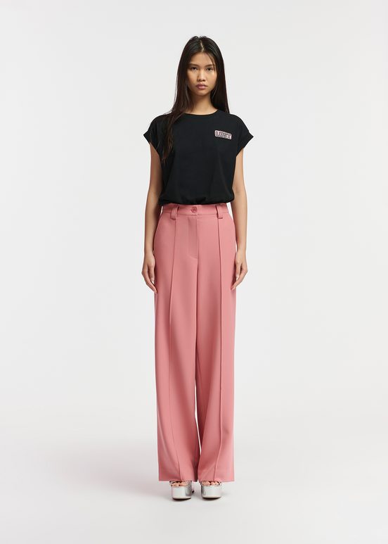 Vintage pink straight-leg pants