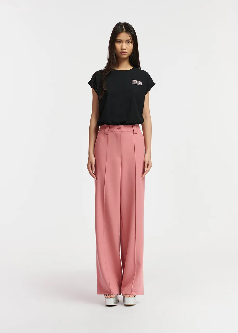 Vintage pink straight-leg pants