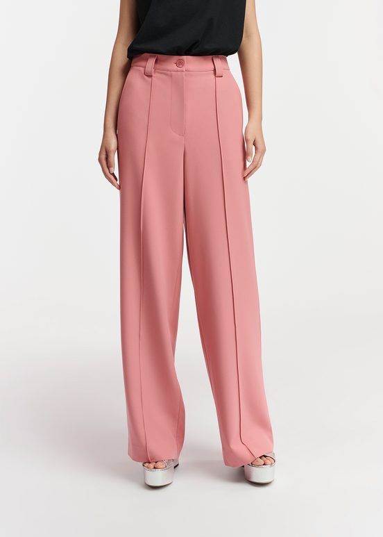 Pantalon vieux rose à jambes droites