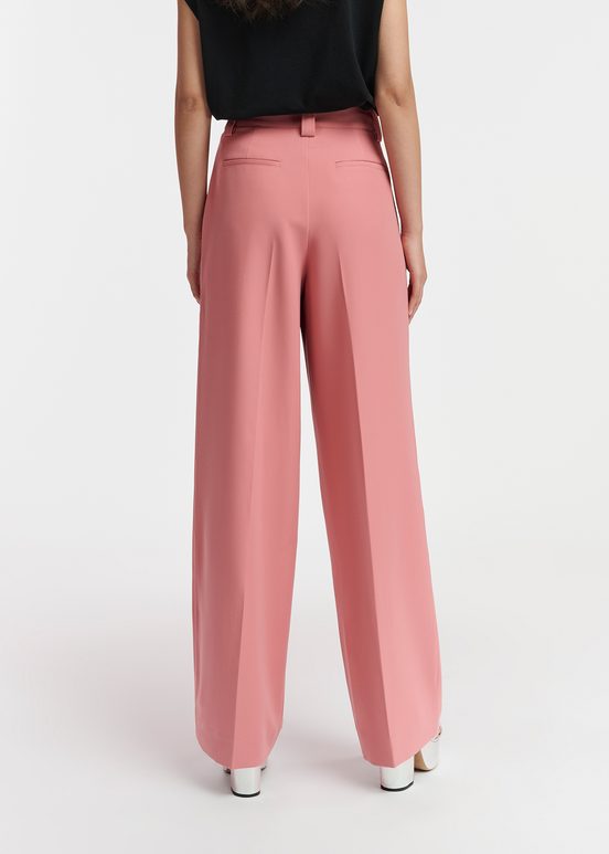 Vintage roze broek met rechte pijpen