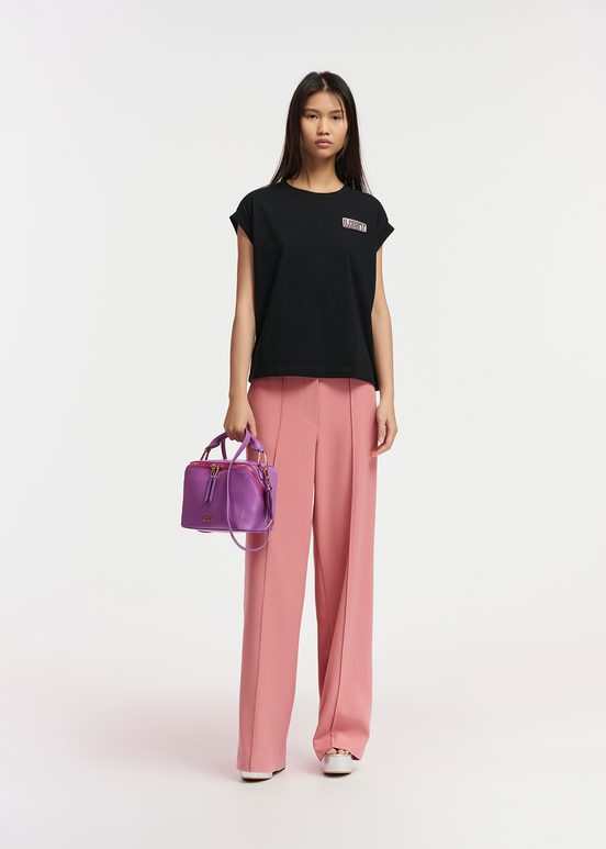 Vintage pink straight-leg pants