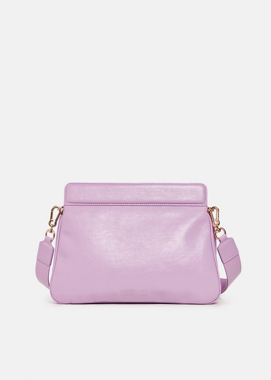 Lilac faux leather shoulder bag