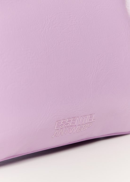 Lilac faux leather shoulder bag