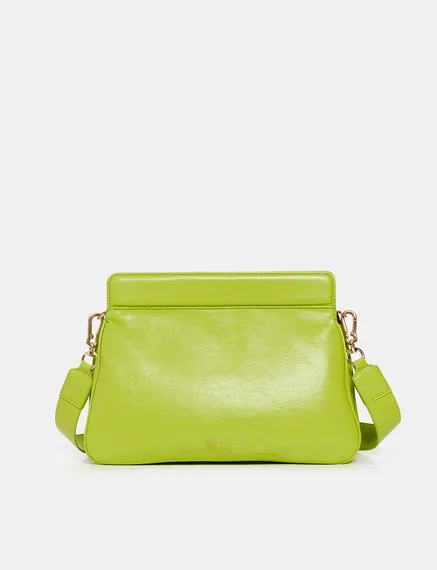 Sac à bandoulière en faux cuir vert