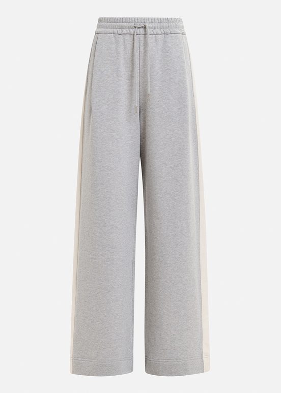 Pantalón de chándal gris con rayas blancas