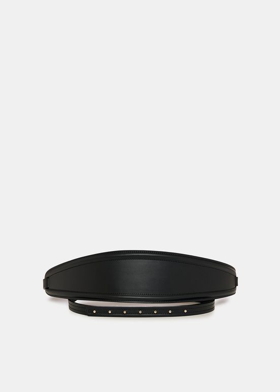 Ceinture de taille en cuir noire