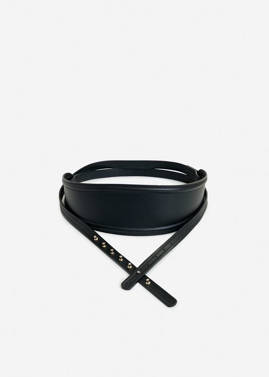 Ceinture de taille en cuir noire