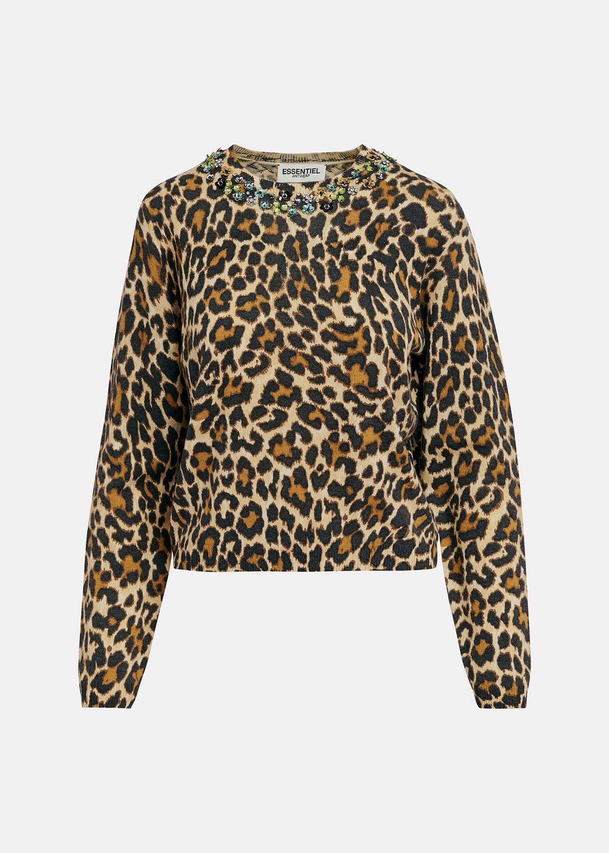 Leopard knitted sweater best sale