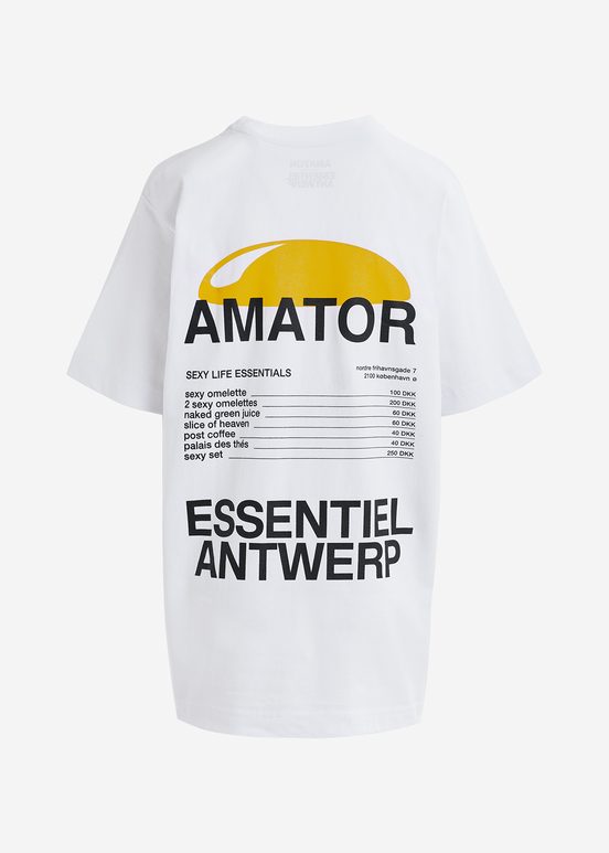 Weißes Baumwoll-T-Shirt mit Print - Exklusiv online