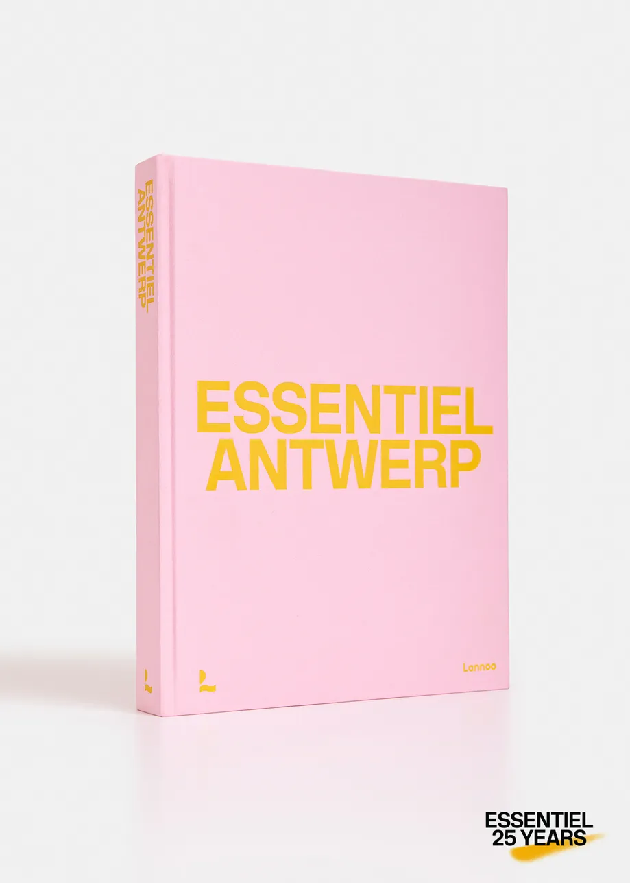 Roze en geel salontafelboek "25 Years" met exclusieve presse-papier