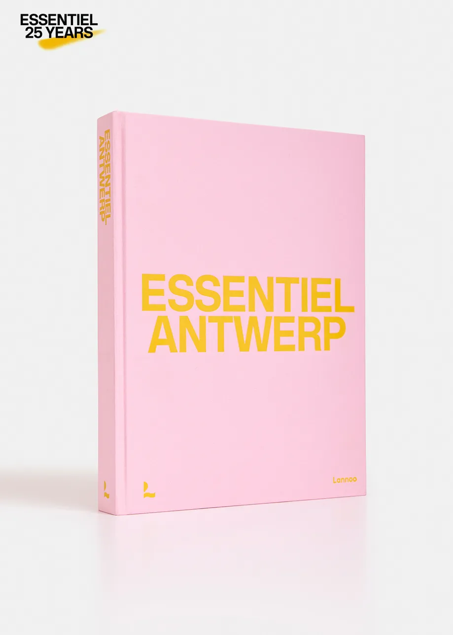 Roze en geel salontafelboek "25 Years" met exclusieve presse-papier