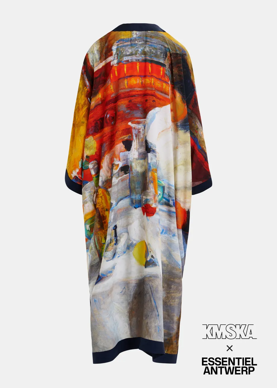 Multicolor 'The Oyster Eater' kimono - collaboration with KMSKA