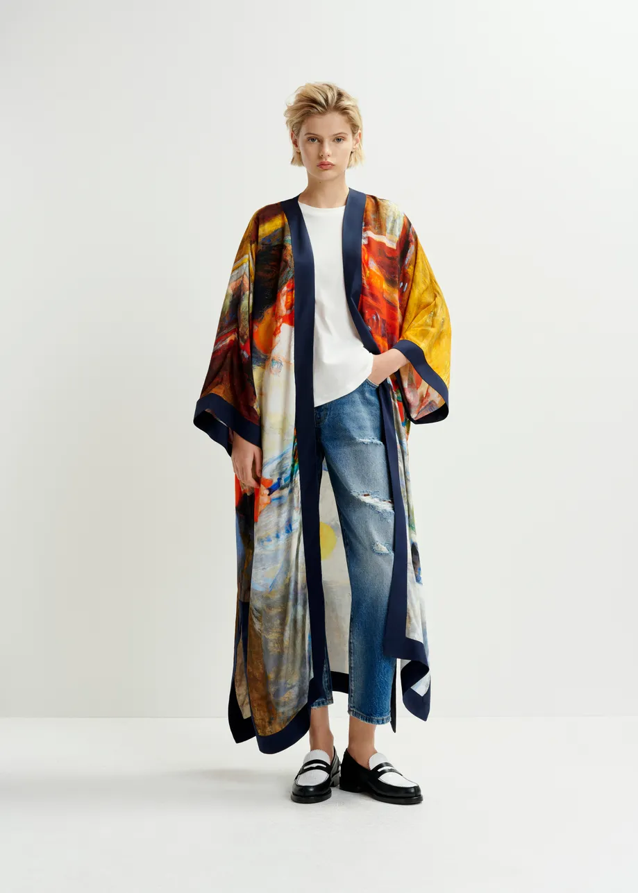 Multicolor 'The Oyster Eater' kimono - collaboration with KMSKA