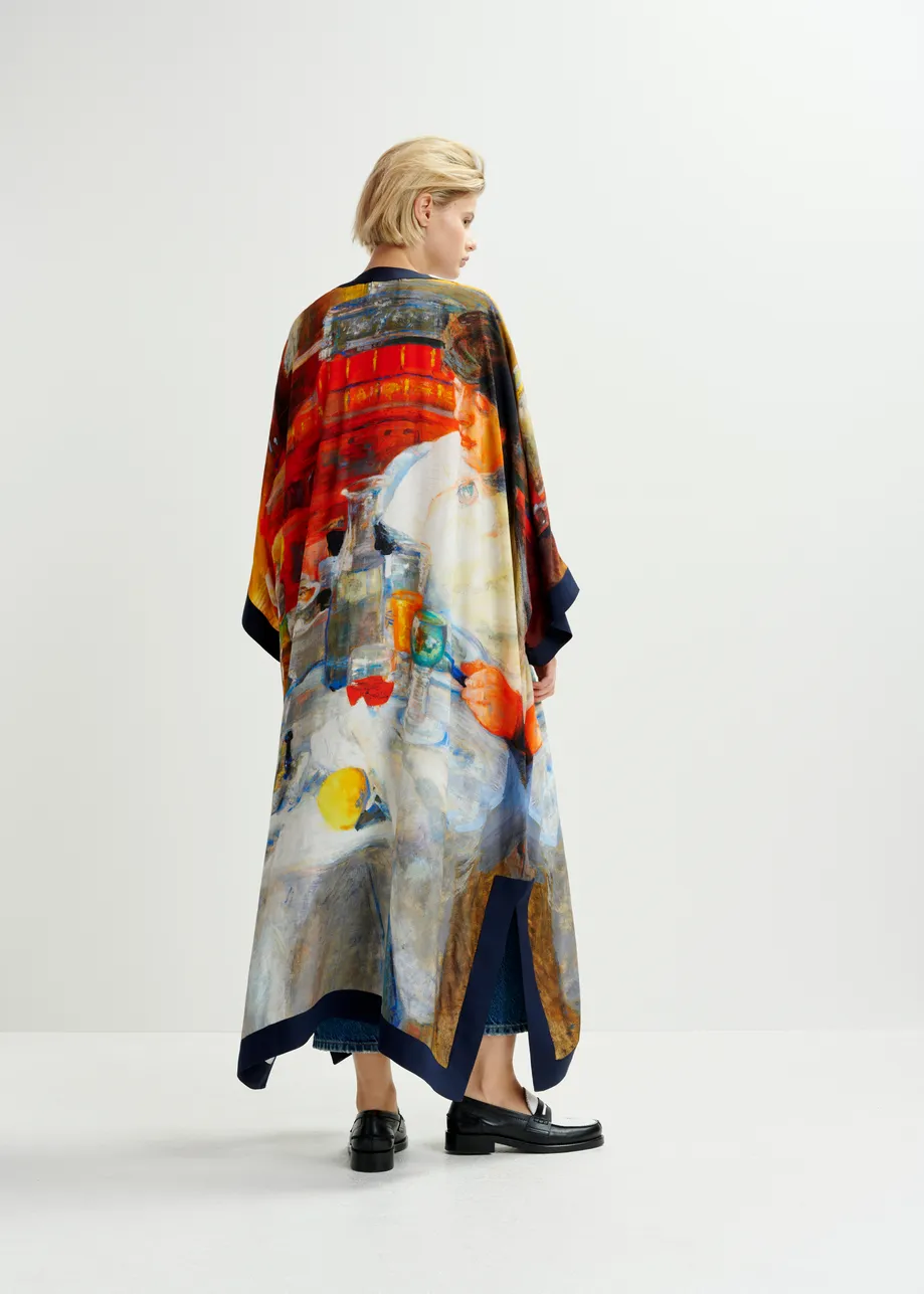 Multicolor 'The Oyster Eater' kimono - collaboration with KMSKA